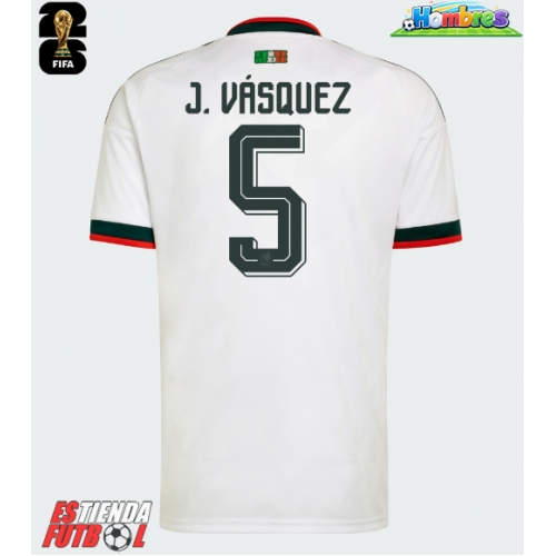 México Johan Vasquez #5 Segunda Equipación Mundial 2026 Manga Corta